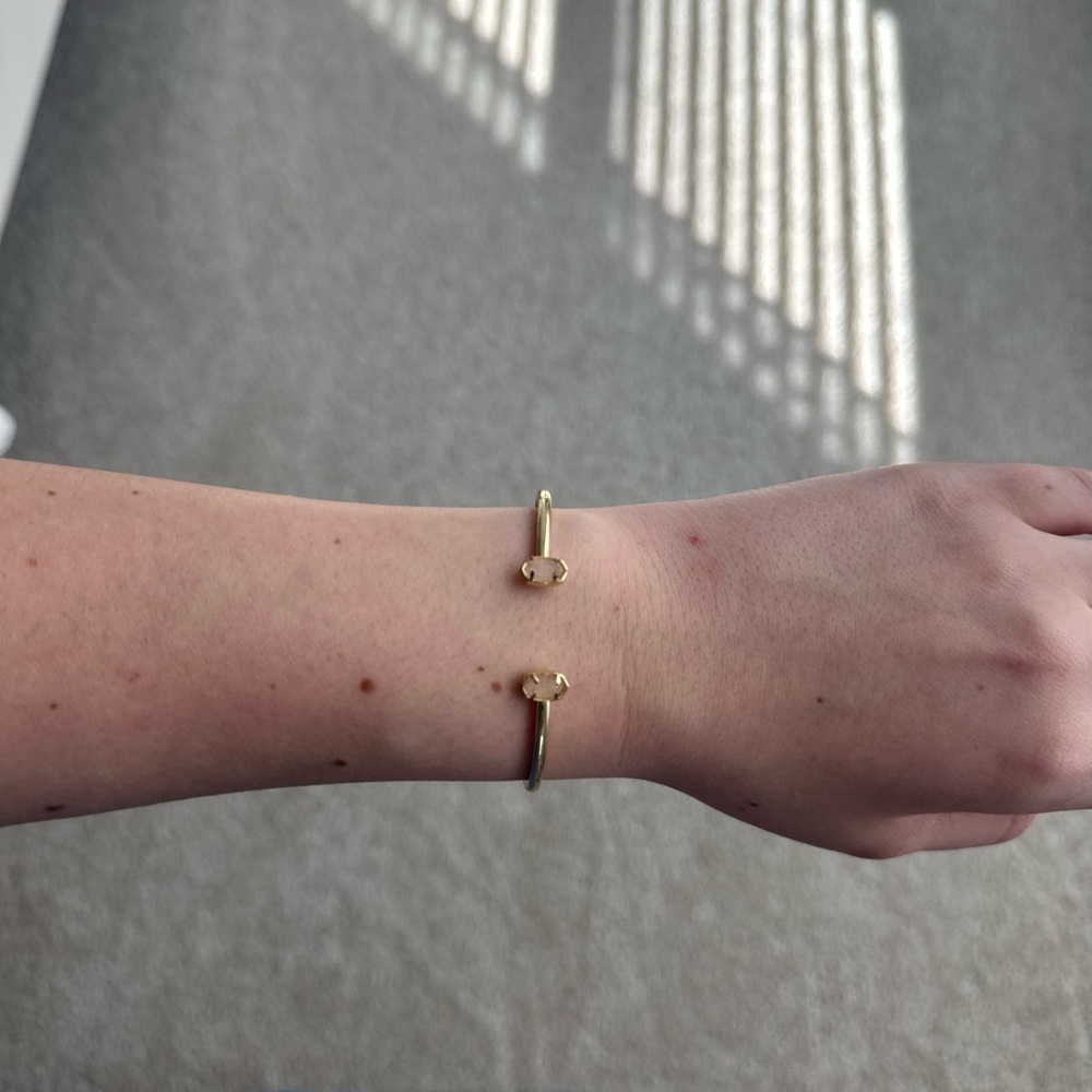 Gold Open Cuff Bracelet - Women's Jewelry